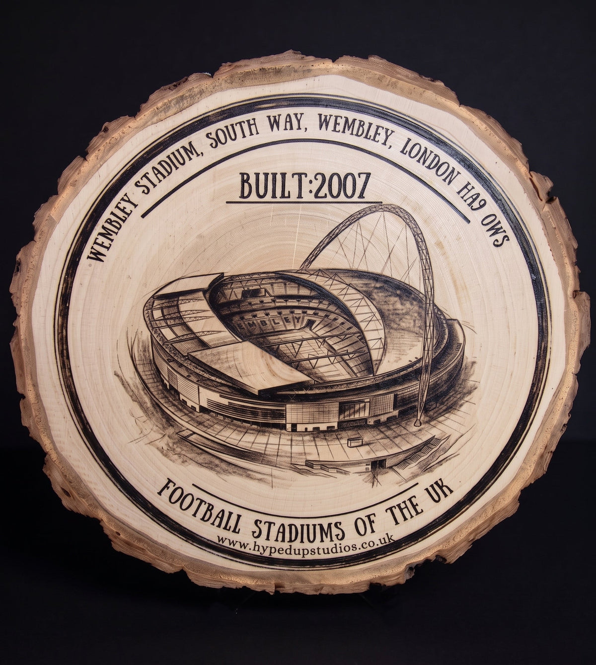 Amazing Football Stadium designs On Log Slices.