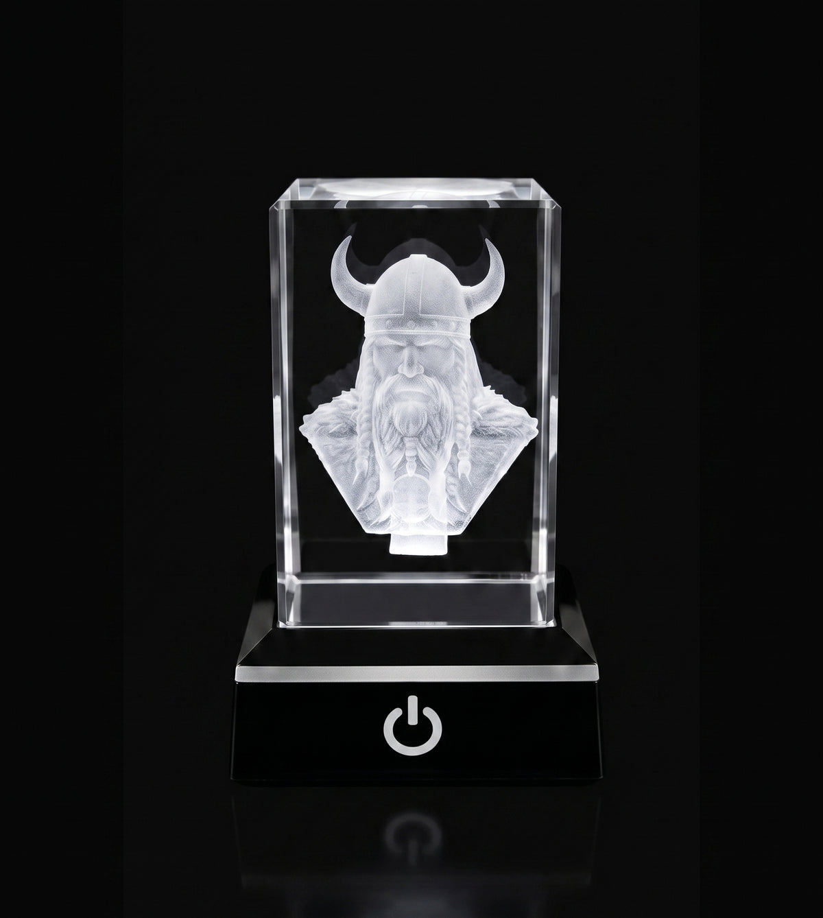 3d Engraved Glass (Crystal) Viking