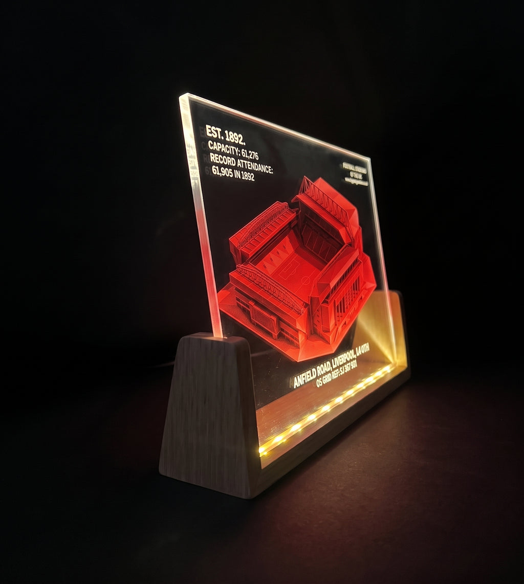 LED Desktop Light With a Football Stadium (Liverpool) Design