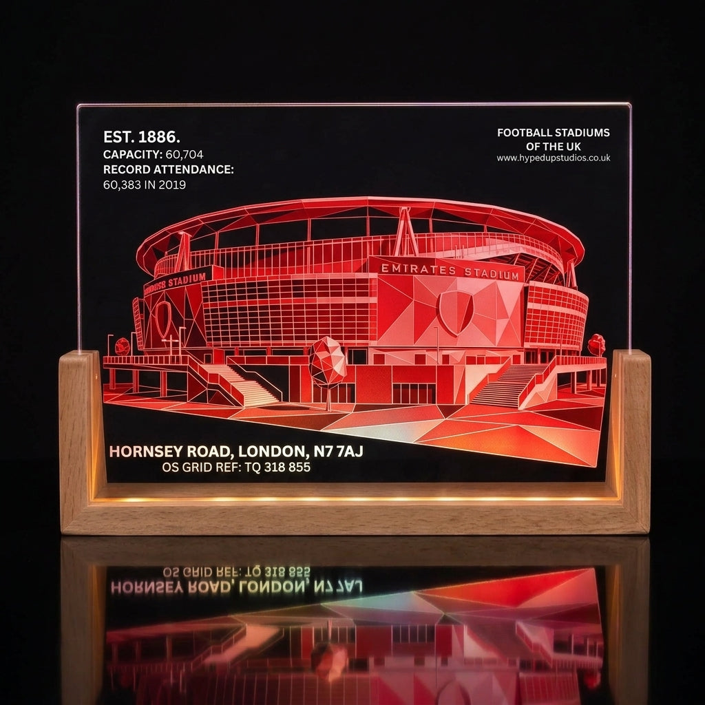 LED Desktop Light With a Football Stadium (Arsenal) Design