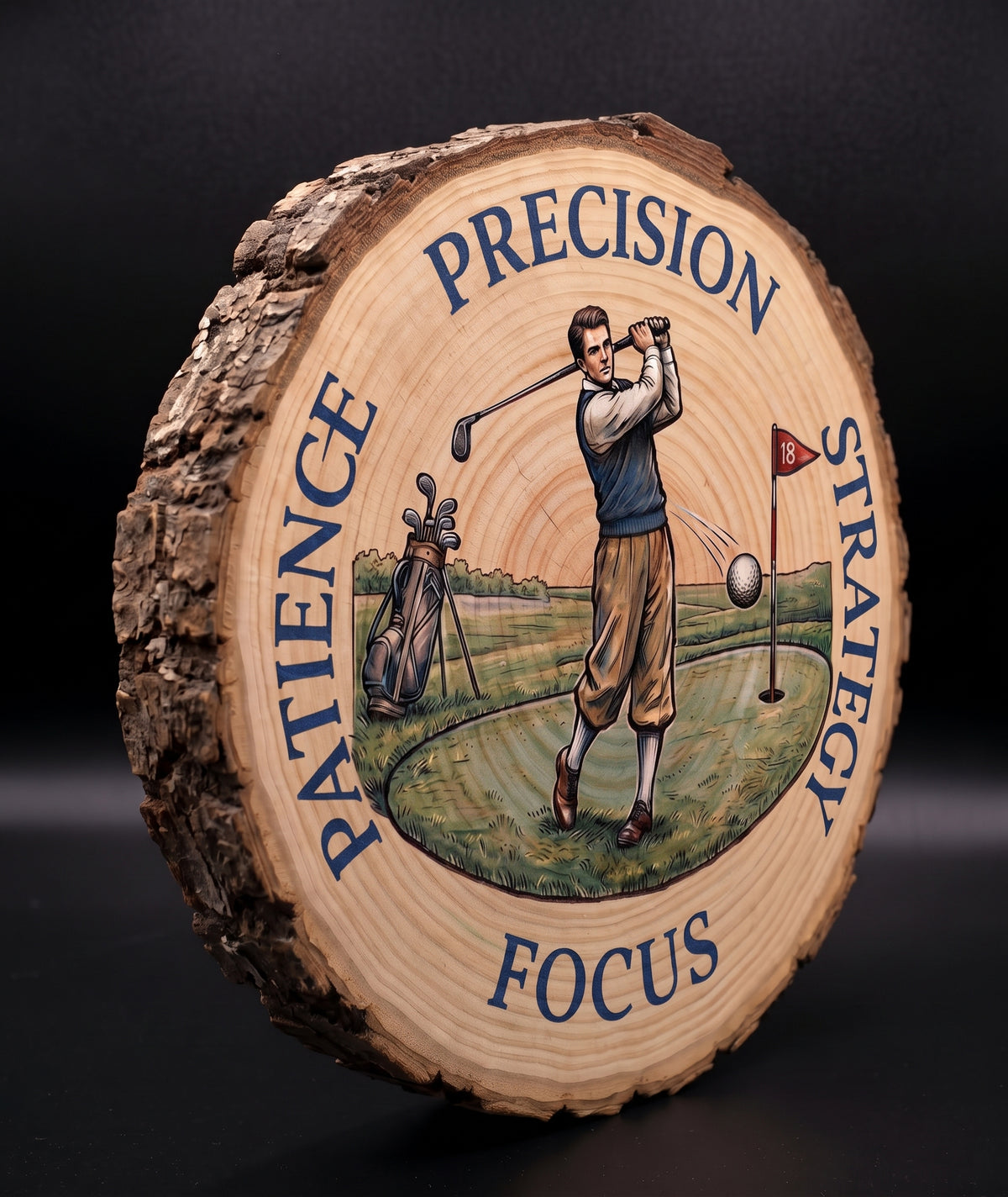 Log Slice (Golf) Home & Office Decor. 15cm diameter