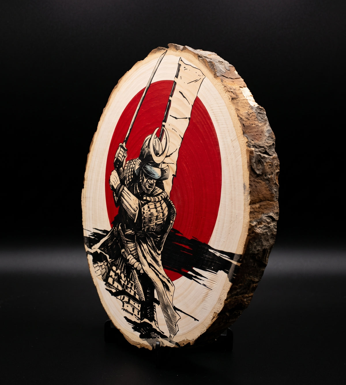 Log Slice (Samurai) Home & Office Decor. 15cm diameter