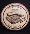 Log Slice Football Stadium (Elland Road stadium) Home & Office Decor. 15cm diameter