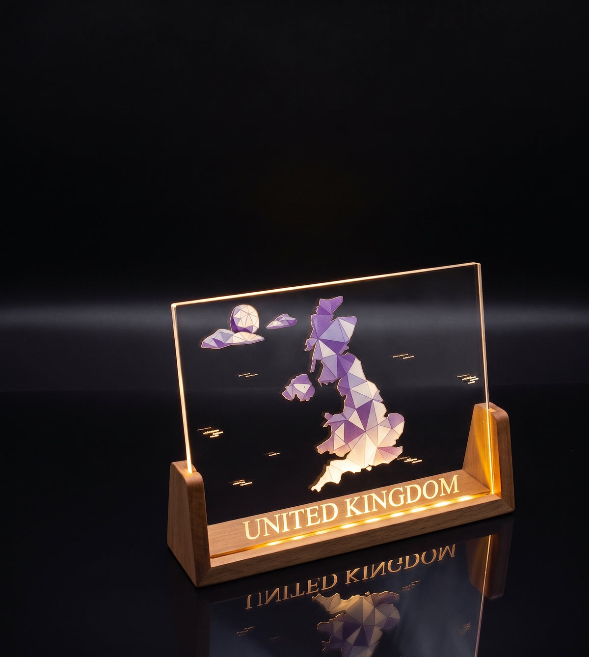 LED Desktop Light With A UK Map Design