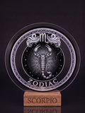 Scorpio Acrylic Desktop Decor With Wood Base Zodiac Sign