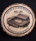 Log Slice Football Stadium (Old Trafford) Home & Office Decor. 15cm diameter