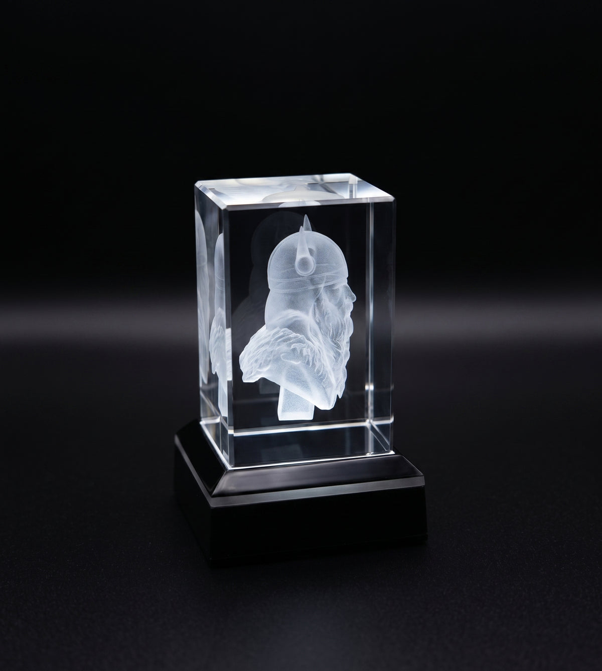 3d Engraved Glass (Crystal) Viking