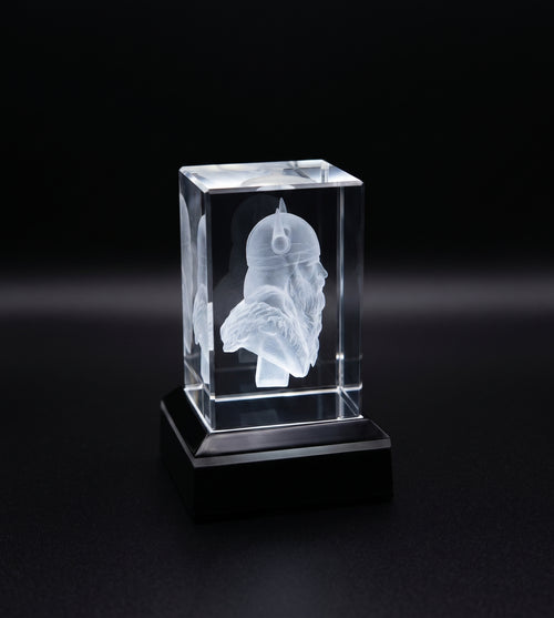 3d Engraved Glass (Crystal) Viking