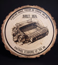 Log Slice Football Stadium (Stamford Bridge) Home & Office Decor. 15cm diameter
