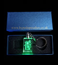 LED Light Crystal keychain, With a Halloween  Engraving 1