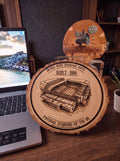 Log Slice Football Stadium (Liverpool) Home & Office Decor. 15cm diameter