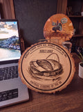 Log Slice Football Stadium (Wembley stadium) Home & Office Decor. 15cm diameter