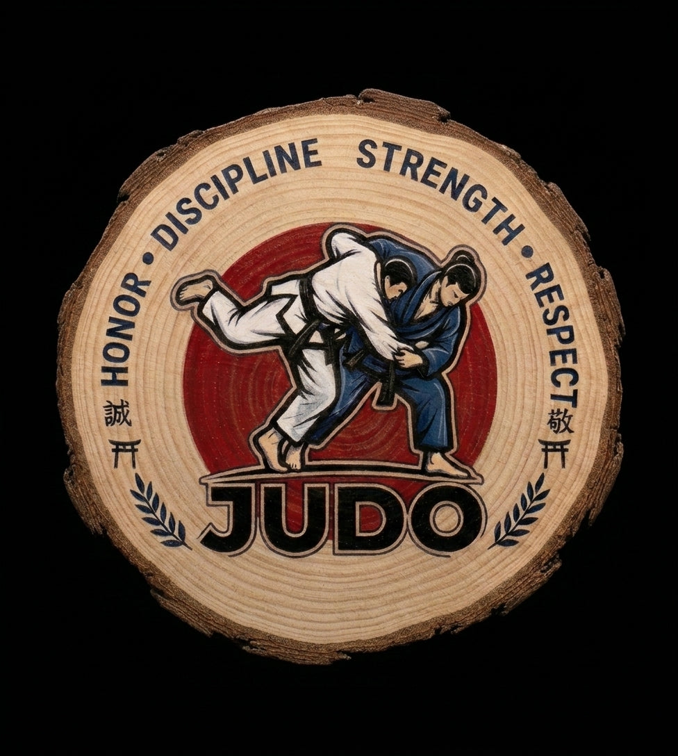 Log Slice (Judo) Home & Office Decor. 15cm diameter
