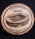 Log Slice Football Stadium (Emirates stadium) Home & Office Decor. 15cm diameter