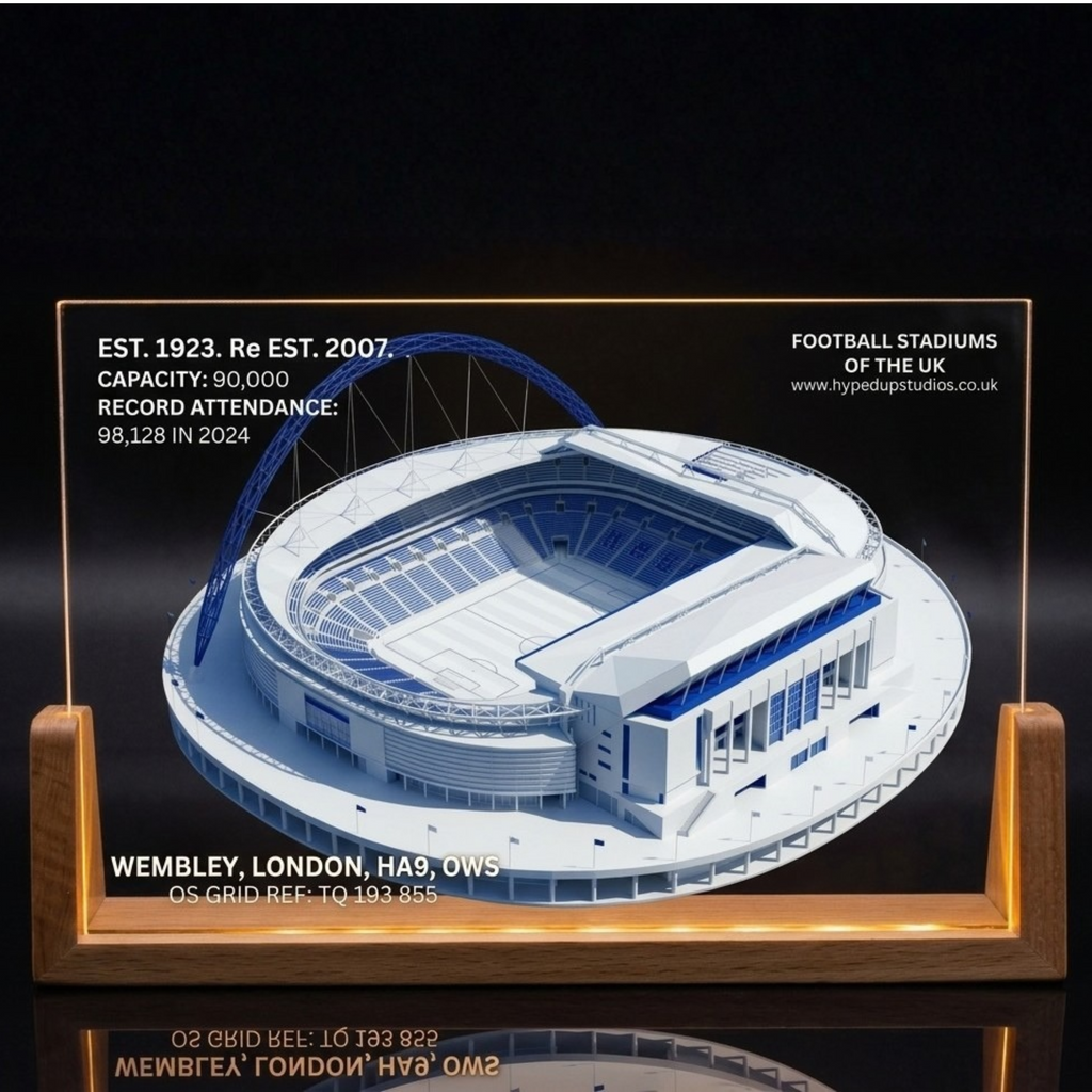 LED Desktop Light With a Football Stadium (Wembley) Design