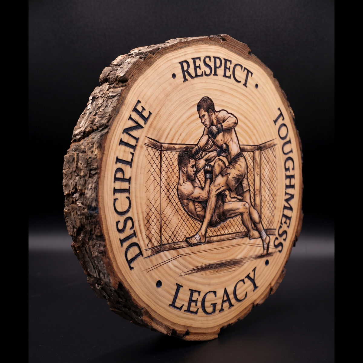 Log Slice Sports Design, Home & Office Decor. 15cm diameter