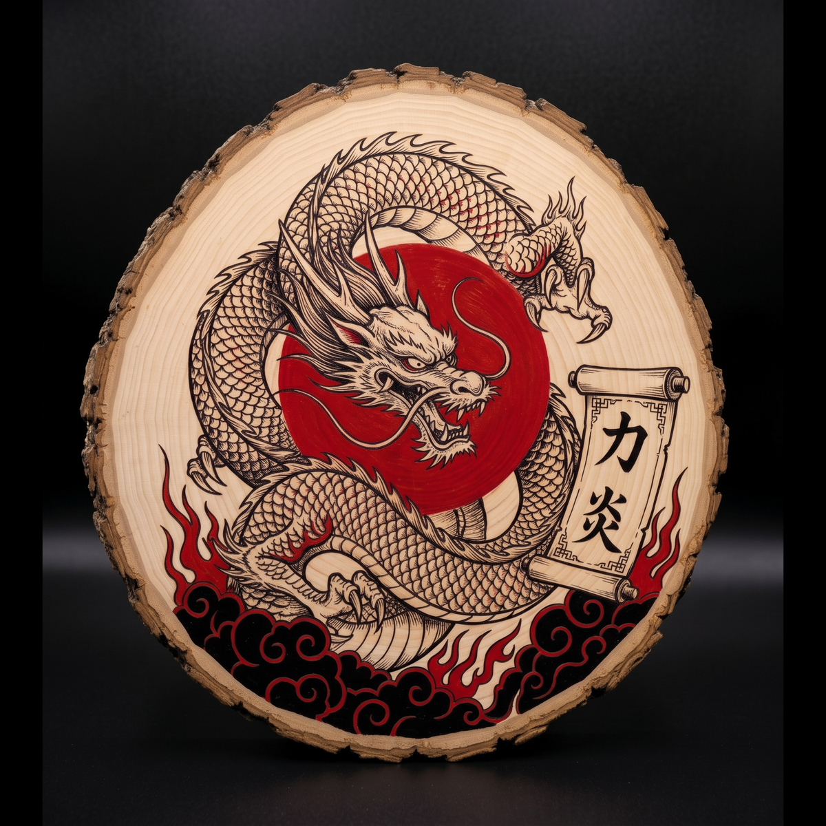 Log Slice General Bespoke Designs, Home & Office Decor. 15cm diameter